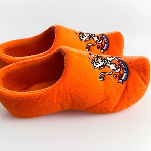 World of Clogs Dutch Clog Slippers in Orange Men’s Size 11.5 Holland Embroidery - Picture 4 of 9